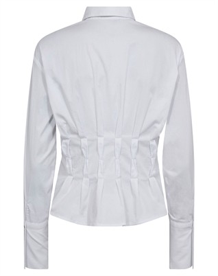 Poppy CC Pleat Waist Skjorte - White